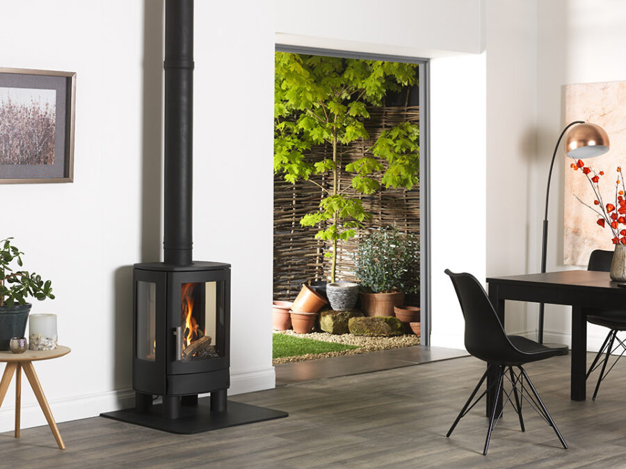 ARC - NEO 3 SIDED FLOOR STANDING NATURAL GAS STOVE