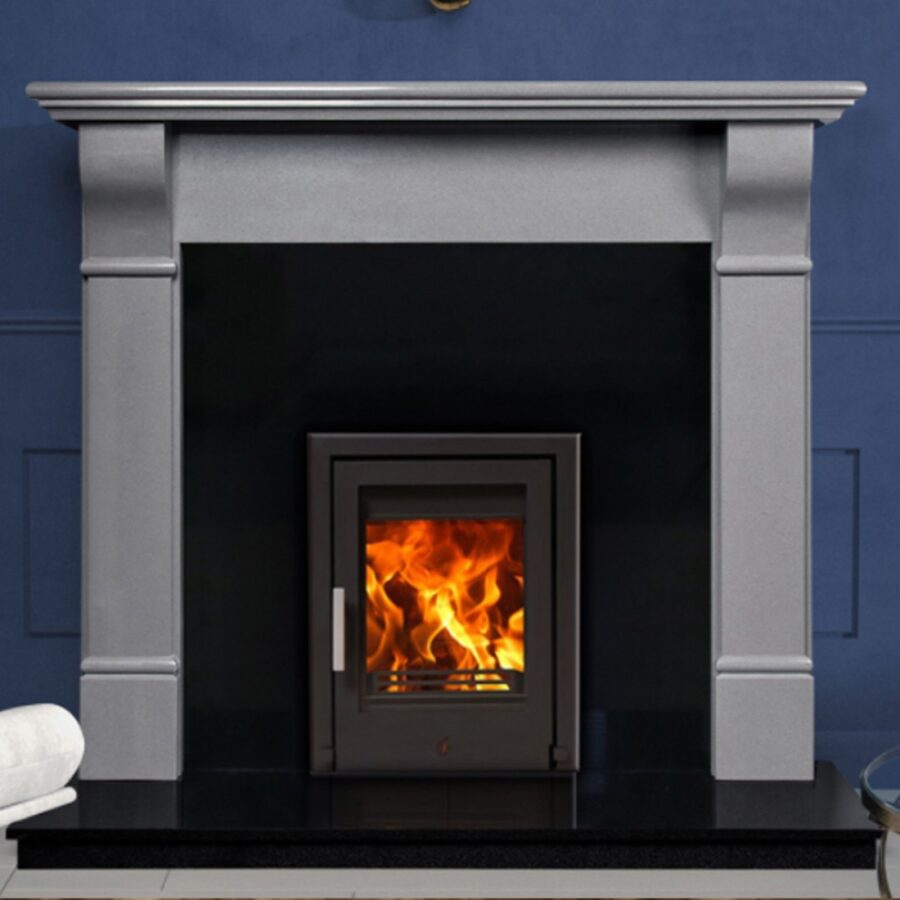 Tara Grey Marble Fireplace